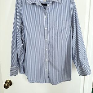 a new day Women’s Striped Button Up Plus Size XL - will fit XXL/18/20 runs large